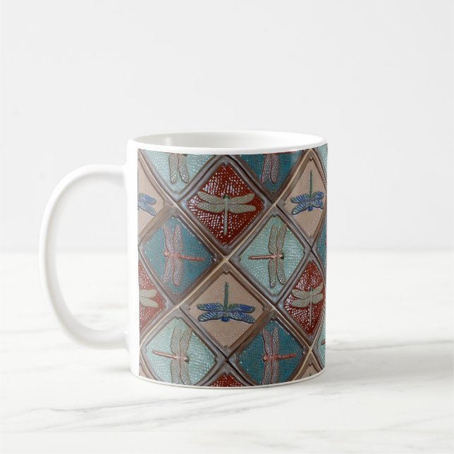 Café Mug avec tuiles libellules Design (Gauche)