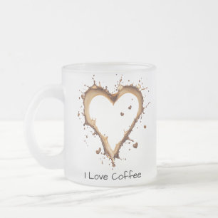 Café Mug, Coeur Conception Café, I Love Coffee Mug