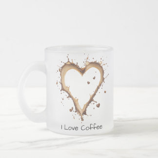 Café Mug, Coeur Conception Café, I Love Coffee Mug