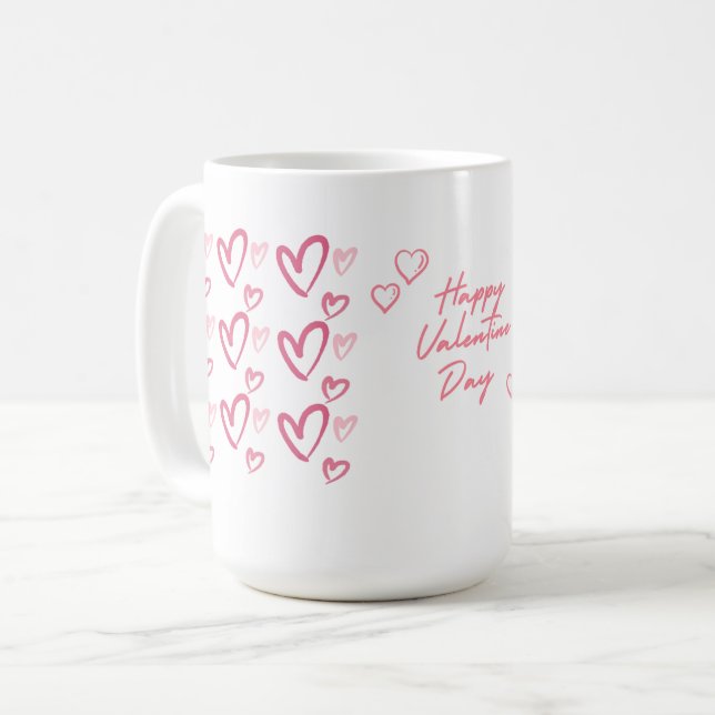 Café Mug de la Saint-Valentin personnalisé (Devant gauche)