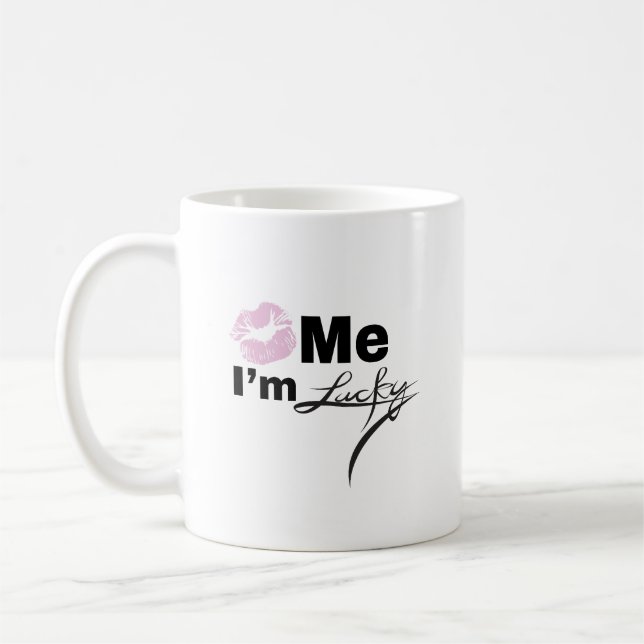 Café Mug : Embrasse-moi Je suis chanceux (Gauche)