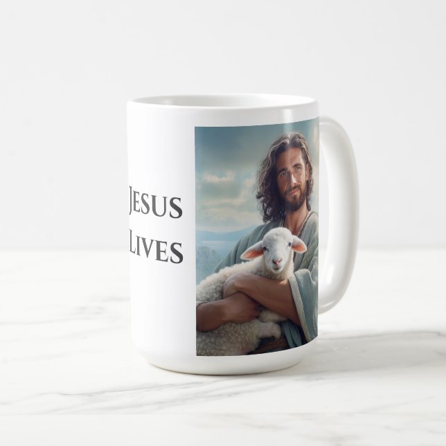 Café Mug Jésus vit (Devant droit)