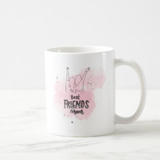 Café mug : Meilleurs amis pour toujours ! Rose, de
