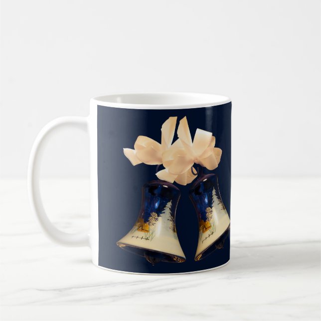 Café Mugs Blue Christmas Jingle Bells (Gauche)