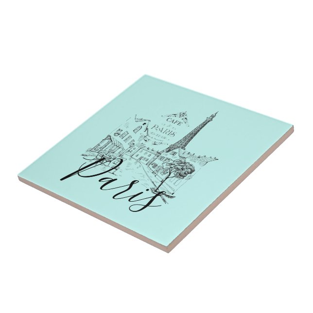 Café Paris   Carreau de céramique (Côté)