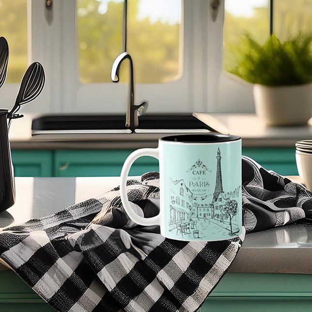 Café Paris Mug à deux tons (Créateur téléchargé)