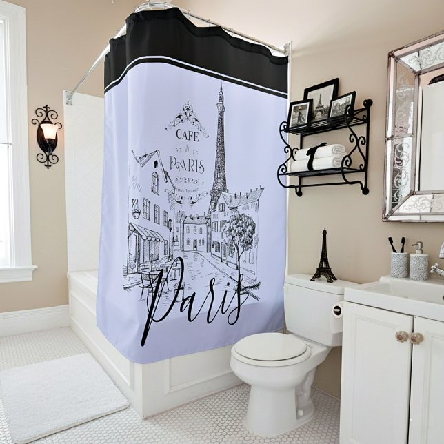 Cafe Paris Rideau de Douche (Créateur téléchargé)