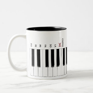 Café pas Thé Piano Clavier Do Re Mi Mug