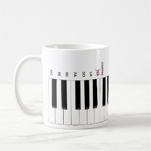 Café pas Thé Piano Clavier Do Re Mi Mug