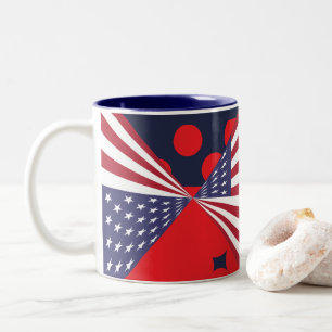 Café Patriotique Rouge blanc et Bleu Drapeau, Mug