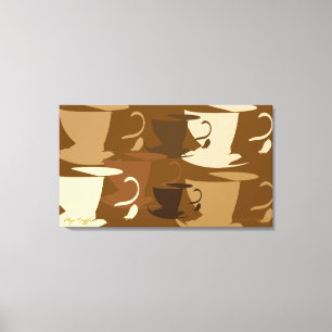 Café pop art sur toile