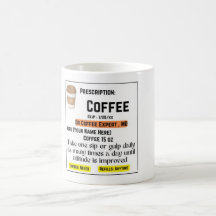 Café Prescription tasse à café pour femmes