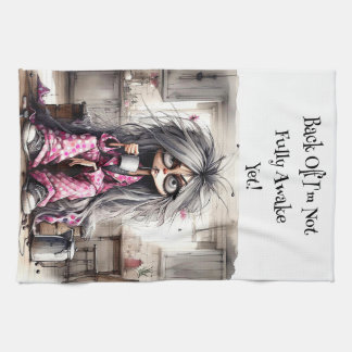 Café Quirky Lady Retour De Serviettes De Cuisine