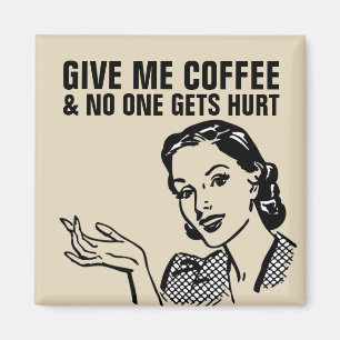 CAFÉ RÉTRO FEMME MAGNETS