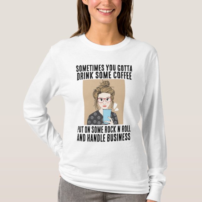 CAFÉ, ROCK N ROLL, T-SHIRTS D'AFFAIRES (Devant)