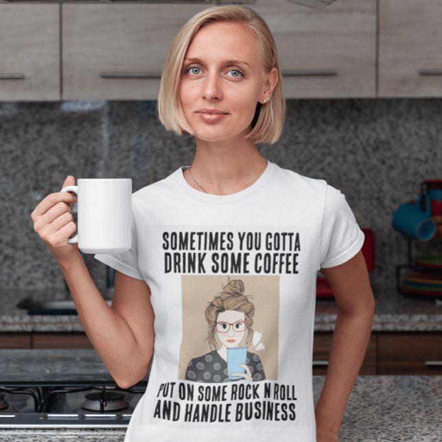 CAFÉ, ROCK N ROLL, T-SHIRTS D'AFFAIRES (Créateur téléchargé)