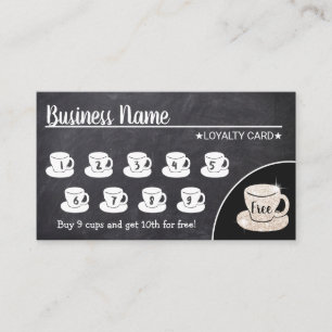 Café Rustic Chalkboard Fidélité du client