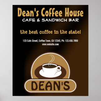 Café Shop Café Cup Personnalisé Posters marketing