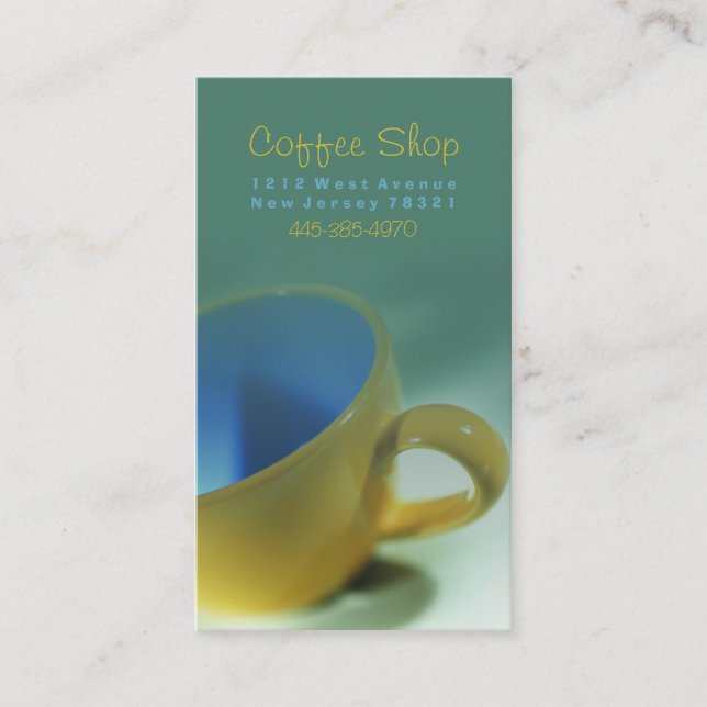 Café Shop Punch Cartes de visite (Devant)