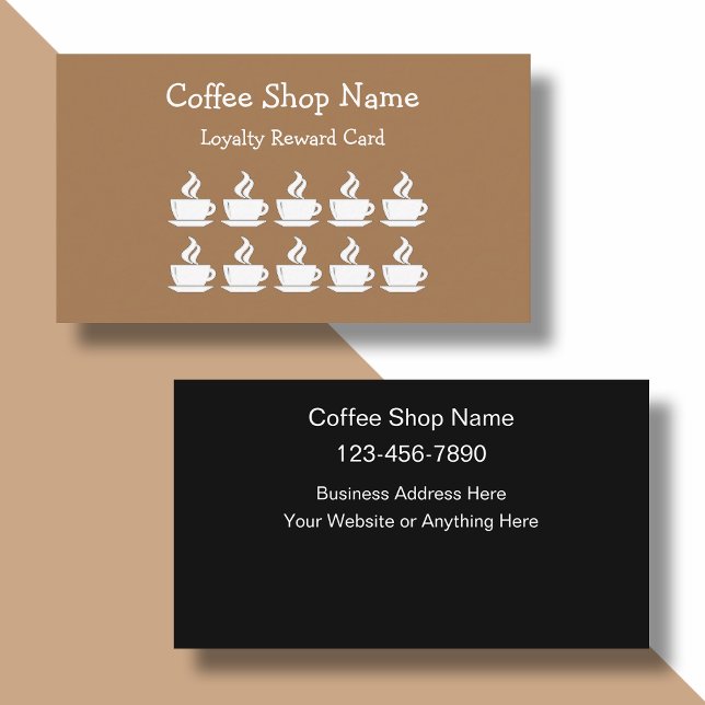 Café Shop Récompenses clients Cartes de visite en  (Créateur téléchargé)