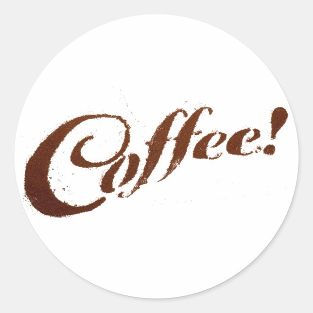 Café - Sticker circulaire (Devant)