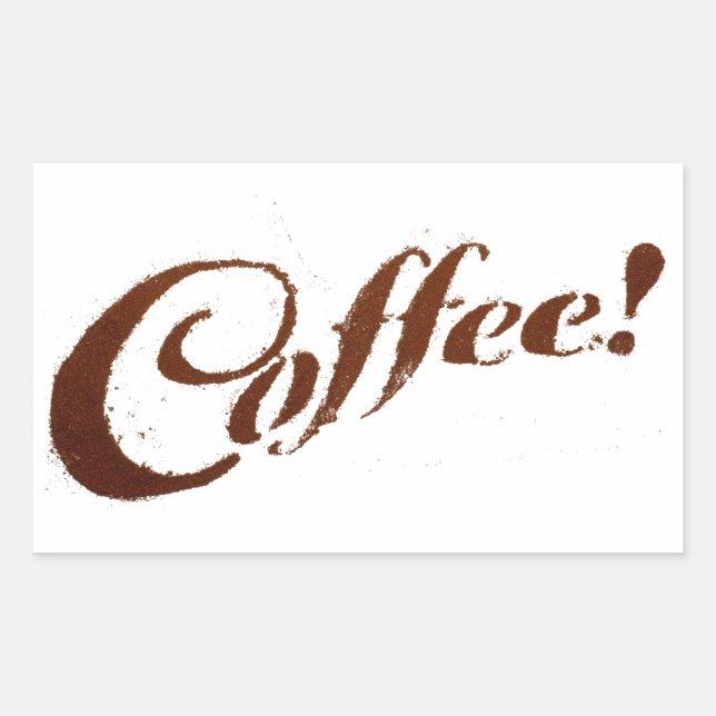 Café - Sticker Rectangle (Devant)