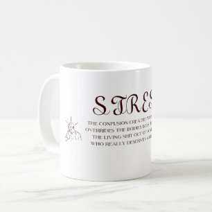 Café stressant d'humour d'effort de tasse drôle de