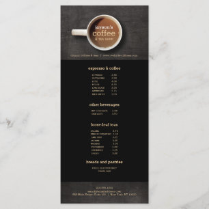 Café sur Black Wood Café Shop Menu Circulaire