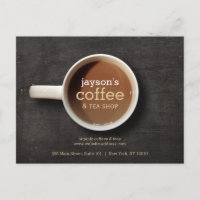 Café sur Black Wood Coffee Shop Carte postale