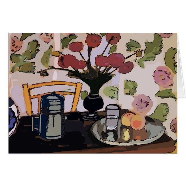 Café Sur Table, Style Matisse (Devant horizontal)