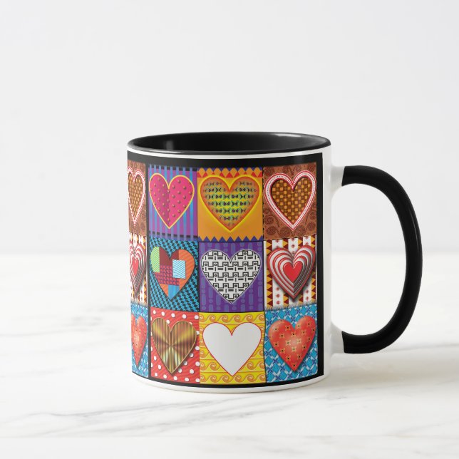 Café tendance motif du coeur Mug (Droite)