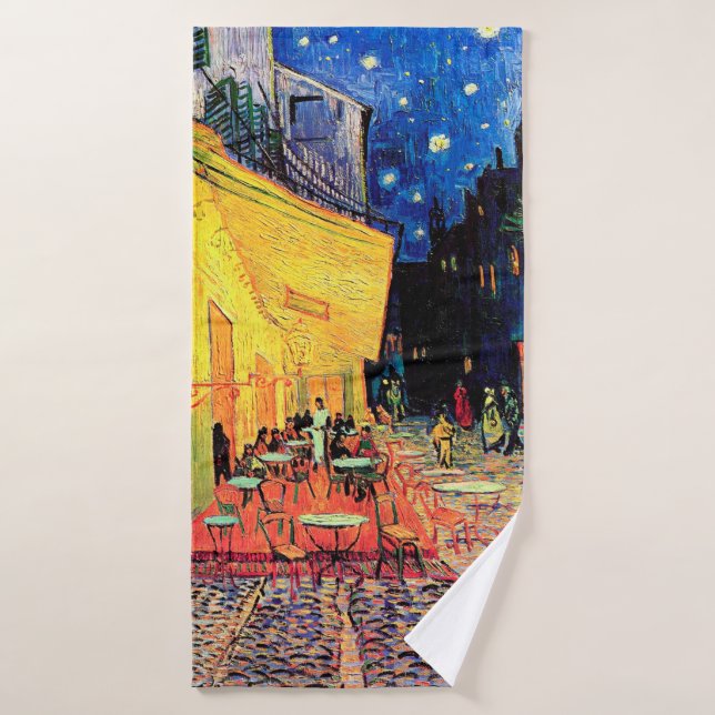 Cafe Terrace at Night, Vincent van Gogh, 1888 (Serviette de bain)