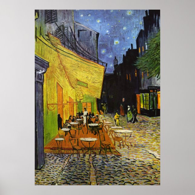 Café Terrasse à Night Van Gogh Poster (Devant)