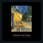 Cafe Terrasse par van Gogh Poster Imprimer<br><div class="desc">Scènes de la ville parisienne post-impressionniste : Café Terrasse Peinture de Vincent van Gogh - chefs-d'oeuvre classique</div>