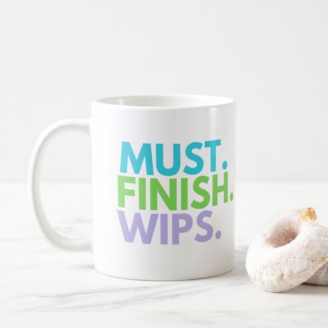 Café/Thé Mug pour Knitters et Crocheters. (Avec donut)