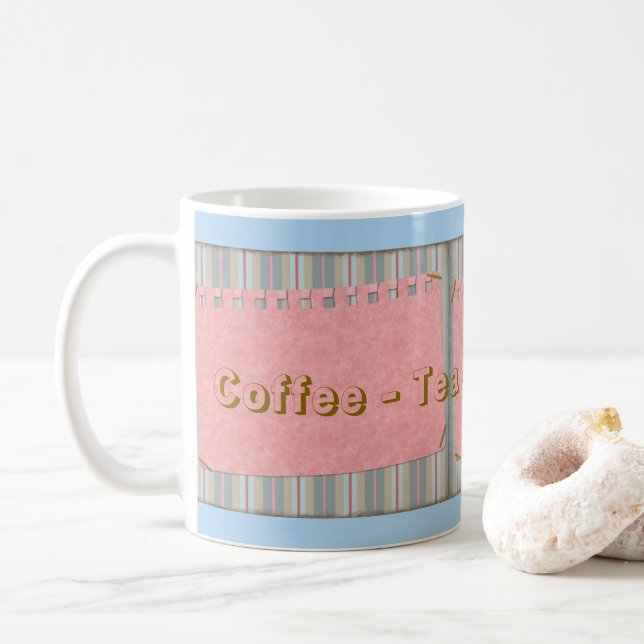 Café Thé Relax Répéter Mug (Avec donut)