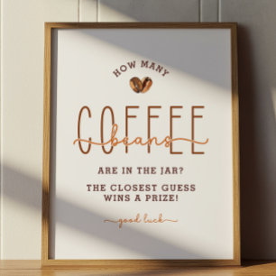 Café Thème Baby shower Guesser Jeu