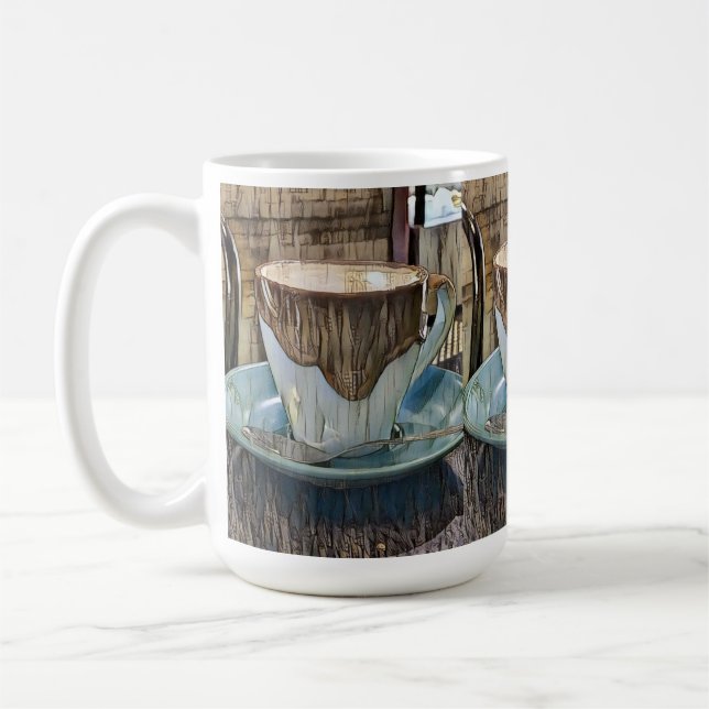 Café Time Cubism Art, Café Mug (Gauche)