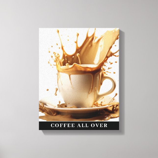 CAFÉ TOUT SUR toile étirée Impression (Recto)