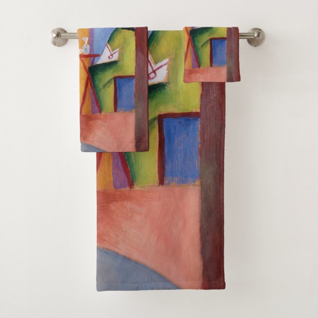 "Café Turc" Ensemble de serviettes d'art (En situation)