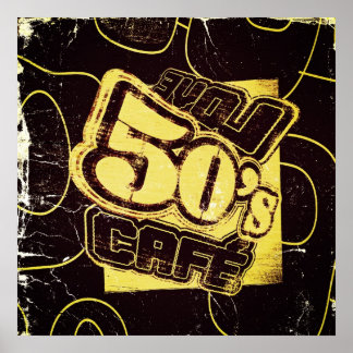 Café vintage Love 50's - Poster