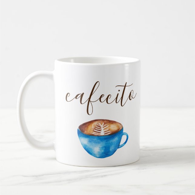 Cafecito Café Mug Cubain Espresso Aquarelle (Gauche)
