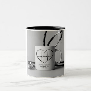Caféine avec battement de coeur : Mug Stethoscope