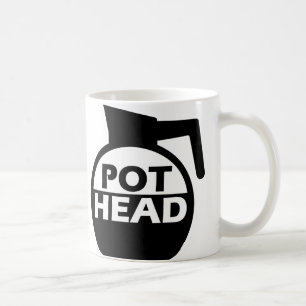 Caféine drôle de tasse de tête de pot de café