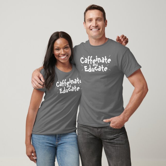 Caféine et éduquer T-shirt drôle Cadeau pour Ensei (Unisexe)