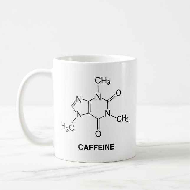 Caféine Molécule Café Mug (Gauche)