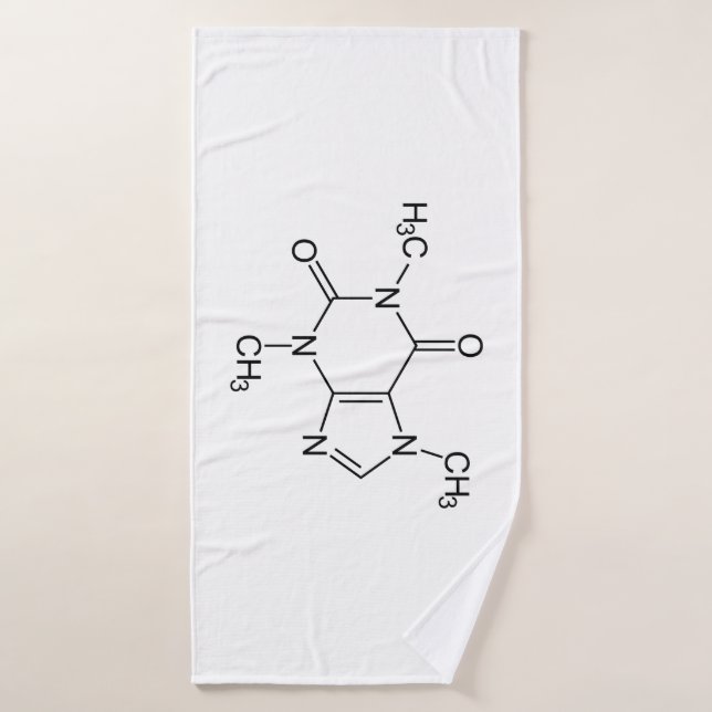 Caféine Molécule Chimie Café Atomes (Serviette de bain)