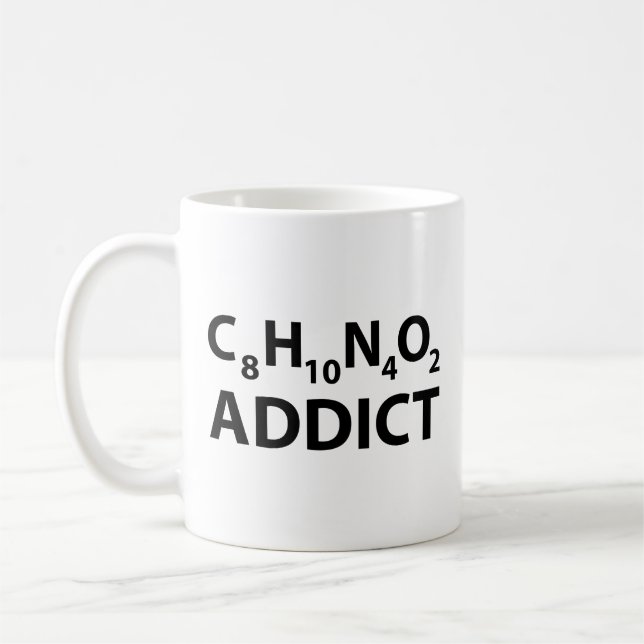 Caféine toxicomane café Mug (Gauche)