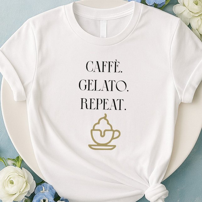 Caffè Gelato Répéter le T-Shirt italien de cuisine (Créateur téléchargé)