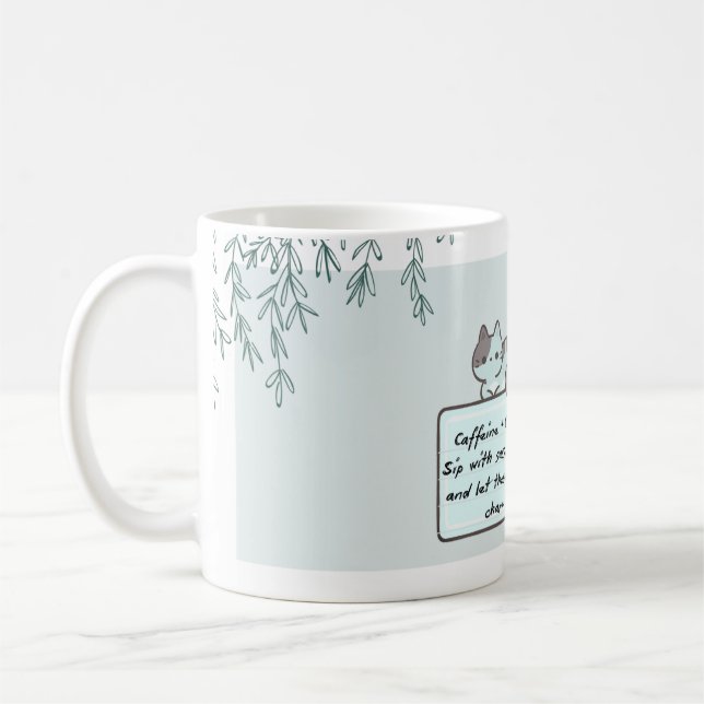 Caffeine & Cats Mug (Gauche)